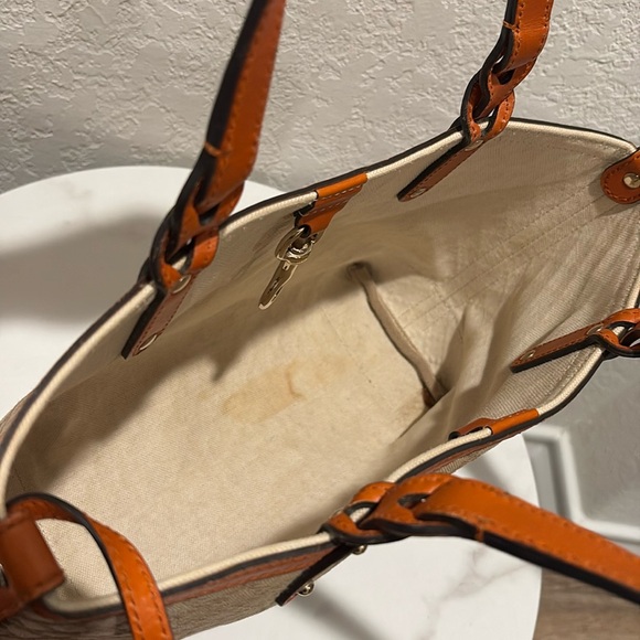 GUCCI with pouch Diamante Craft Hand Tote Bag Canvas Leather Beige - Picture 3 of 15